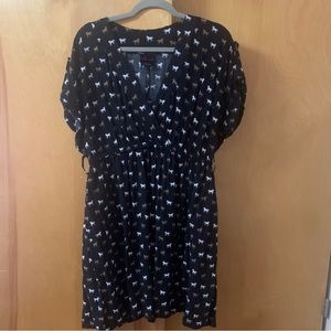 Torrid Mini Black Horse Print Faux Wrap Dress